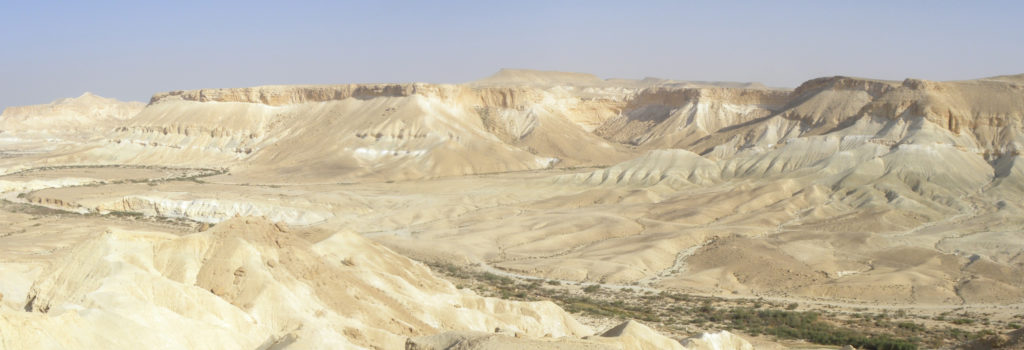Izraelská púšť podobná tej, v ktorej bol Ježiš pokúšaný.