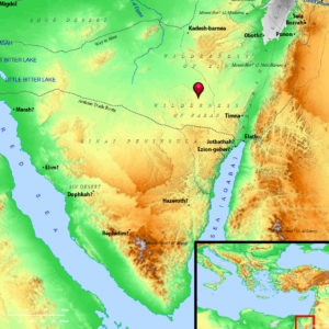 Map of the wilderness of Paran.